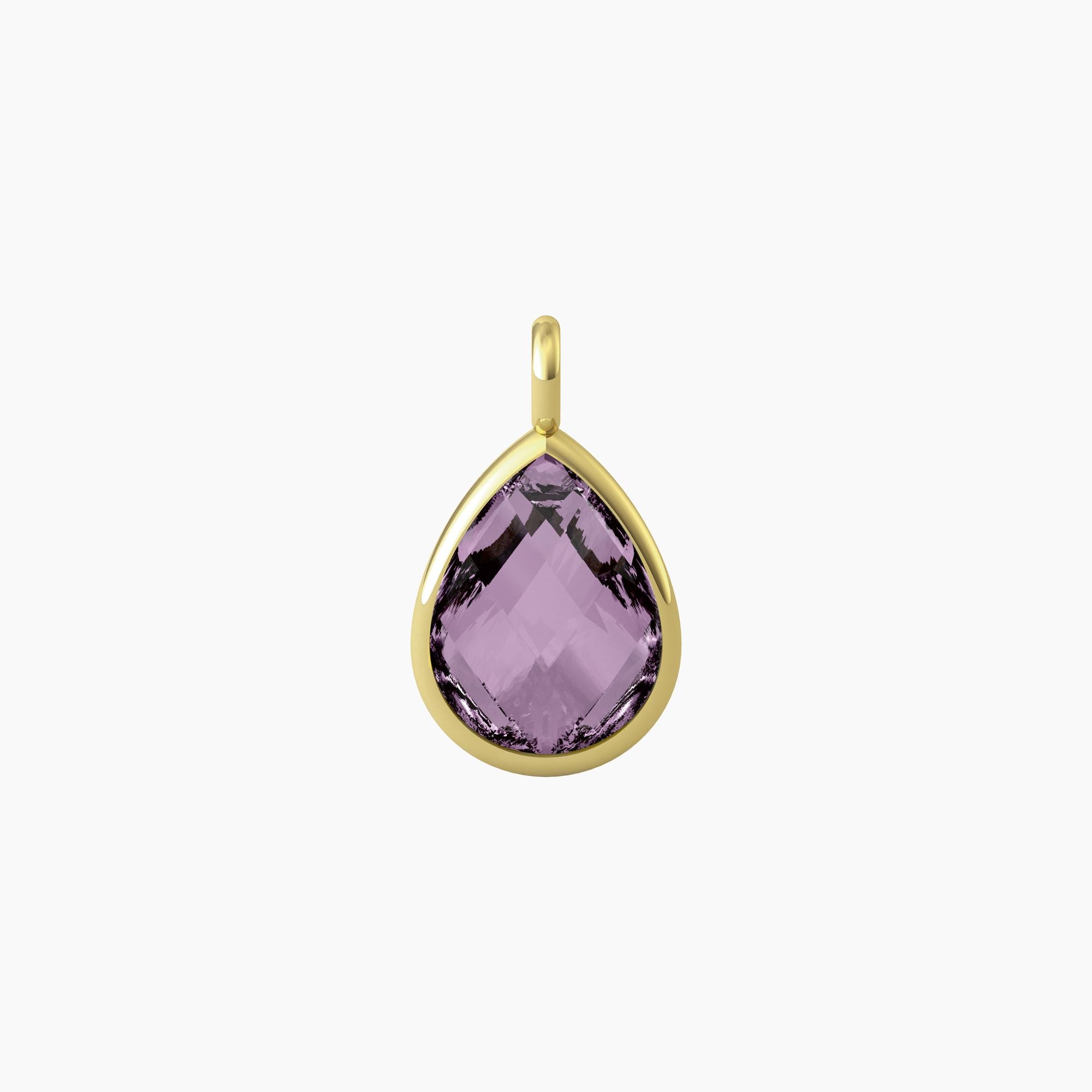 Ciondolo Kidult By you goccia in glass viola
