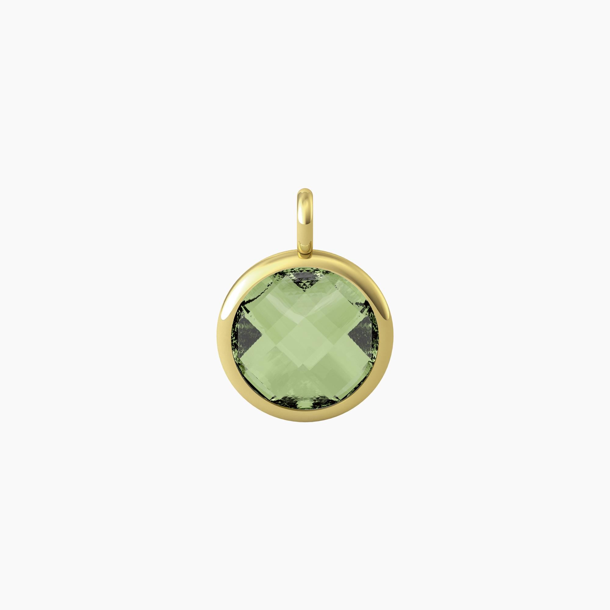 Ciondolo Kidult By you tondo con glass verde