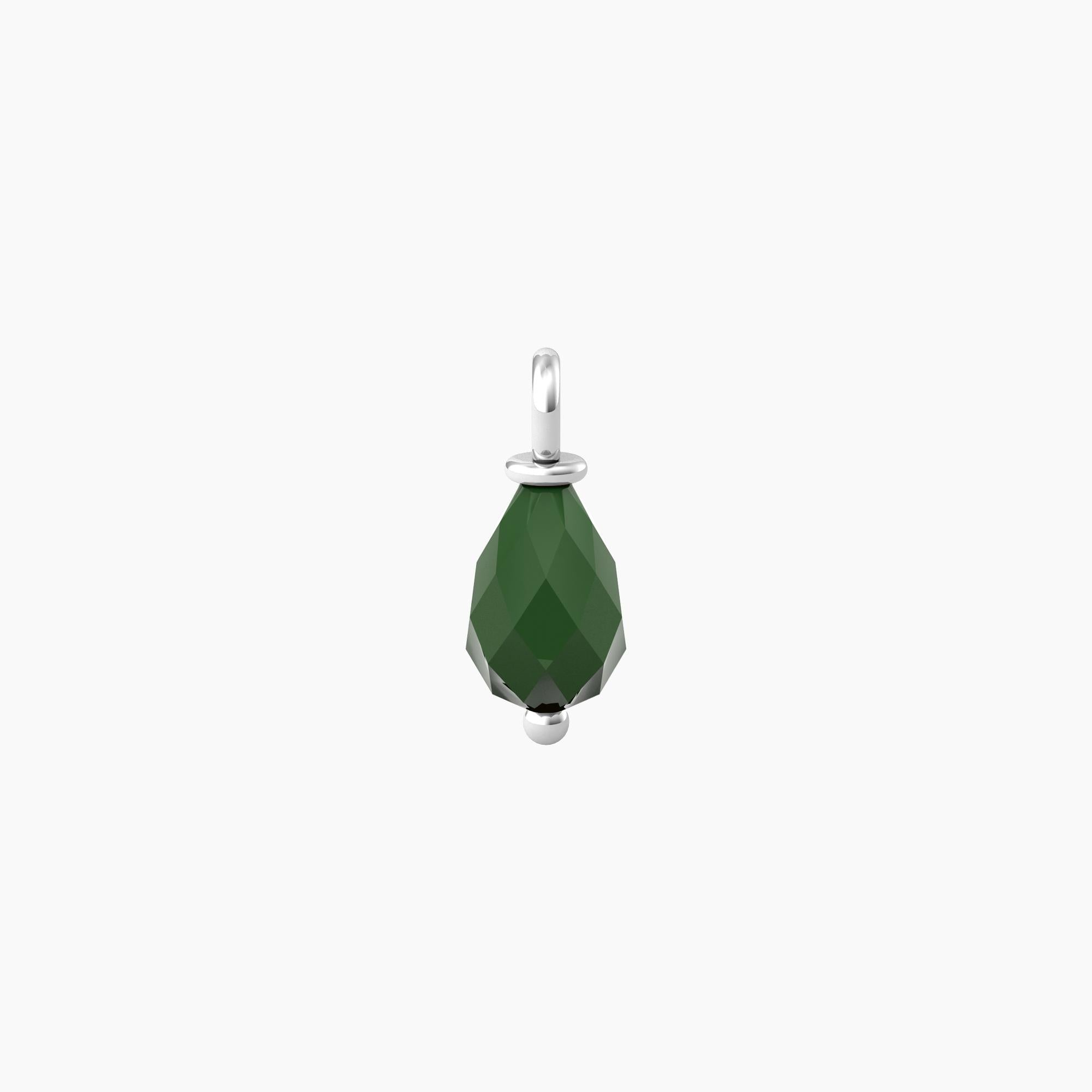 Ciondolo Kidult By you con agata verde taglio briolette