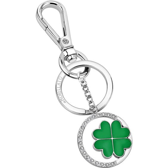 Portachiavi Morellato Lucky con quadrifoglio e cristalli