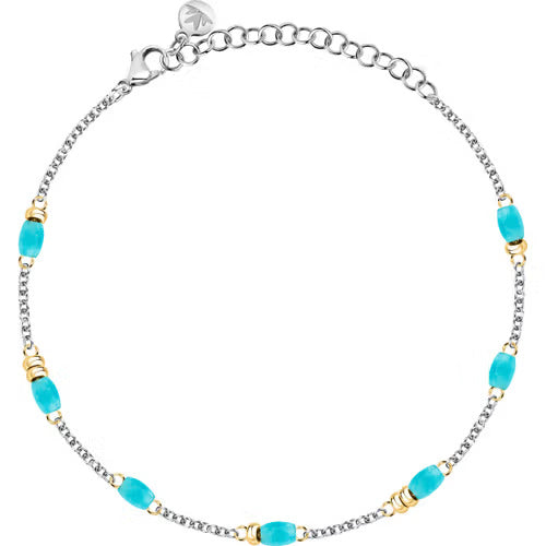 Bracciale cavigliera Morellato Colori con pietre azzurre
