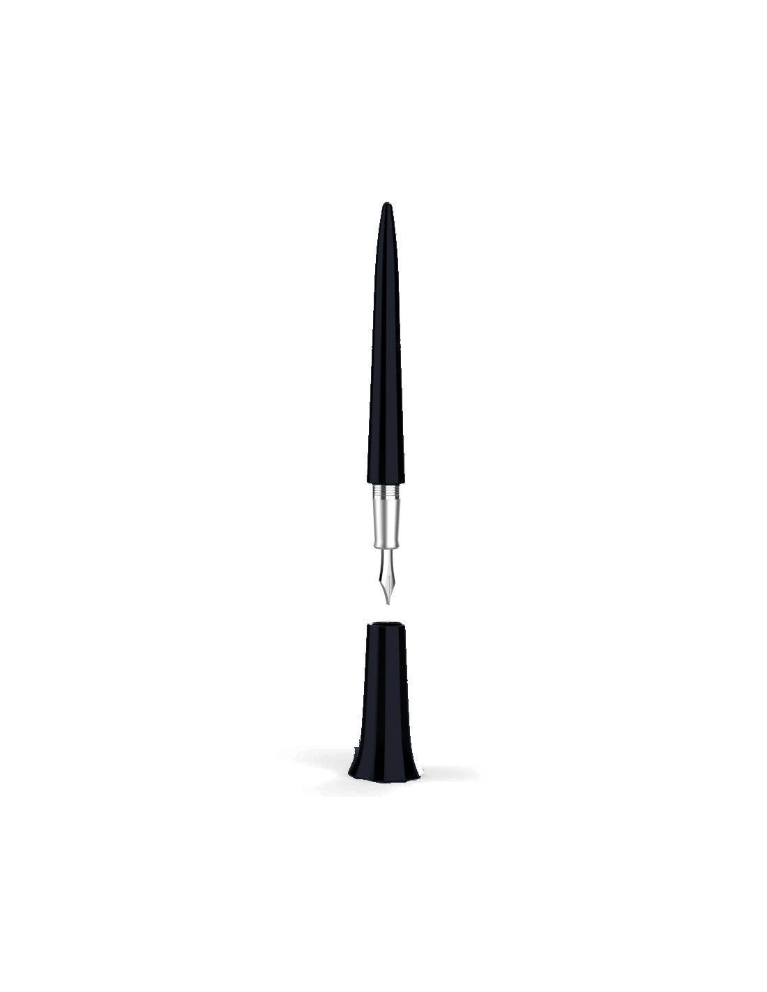Penna stilografica Locman Mia cromata nero