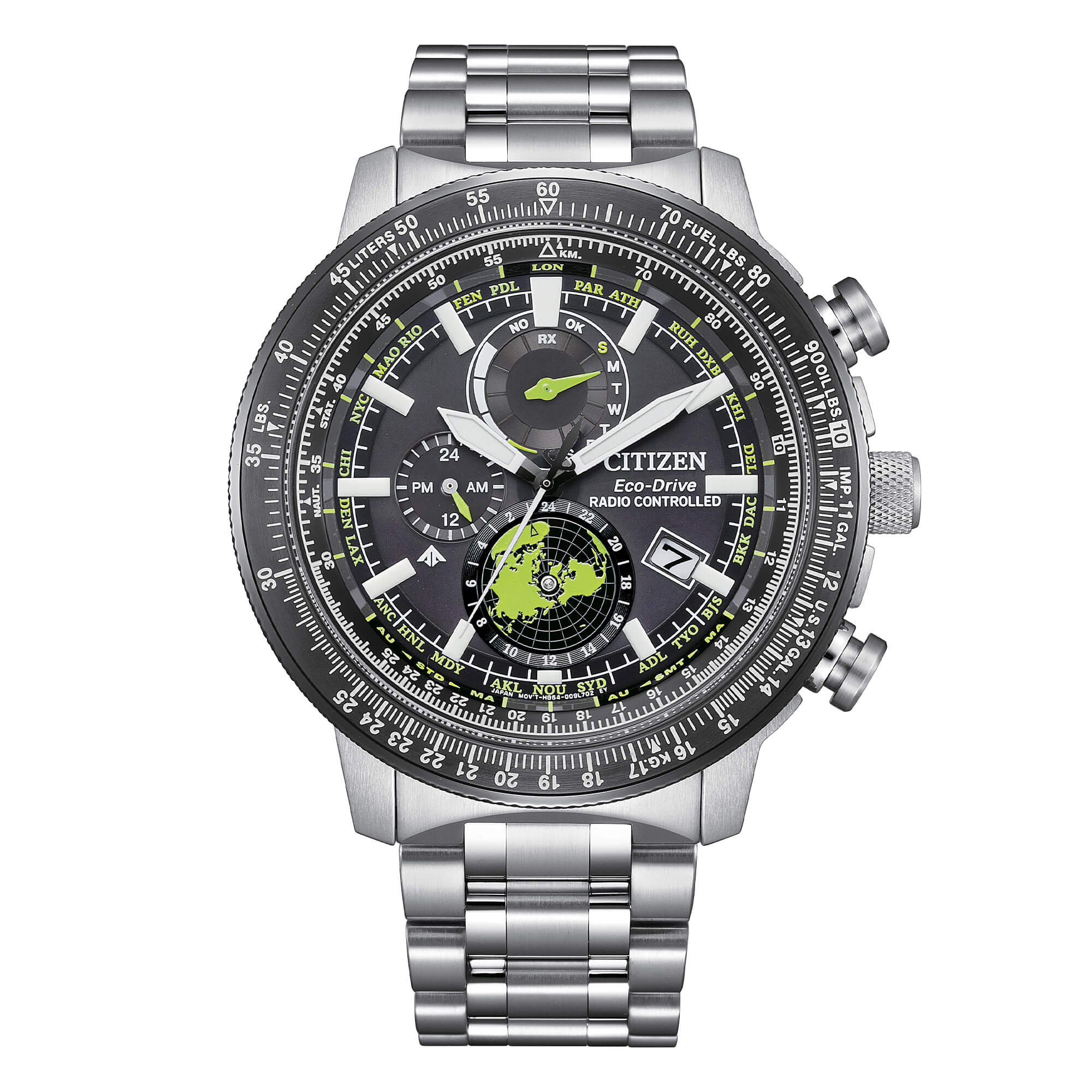 Orologio Citizen Geo Trekker radiocontrollato nero