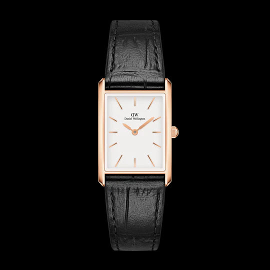 Orologio Daniel Wellington Bound Black Crocodile Rose Gold