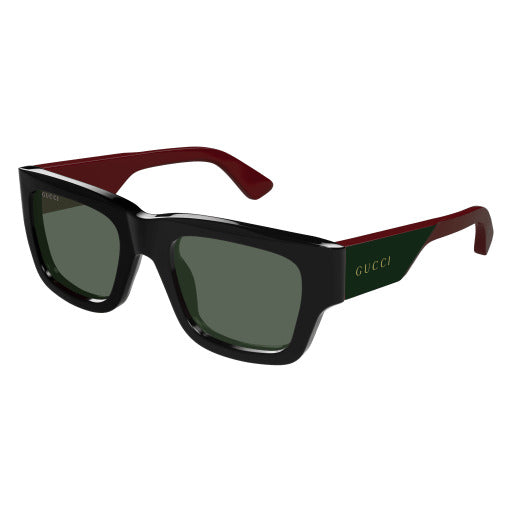 Occhiali da sole Gucci GG1668S nero e rosso