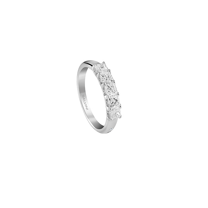 Anello Salvini Princess in oro bianco con diamanti