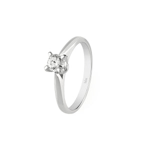 Anello Bliss Caresse in oro bianco con diamanti