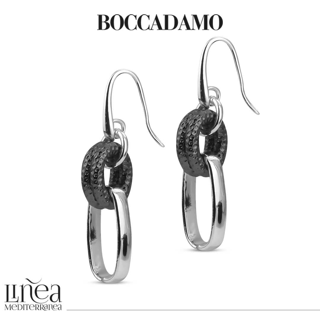 Orecchini Boccadamo in acciaio bicolore