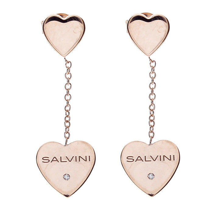 Orecchini Salvini I Segni 9 kt in oro rosa con diamanti