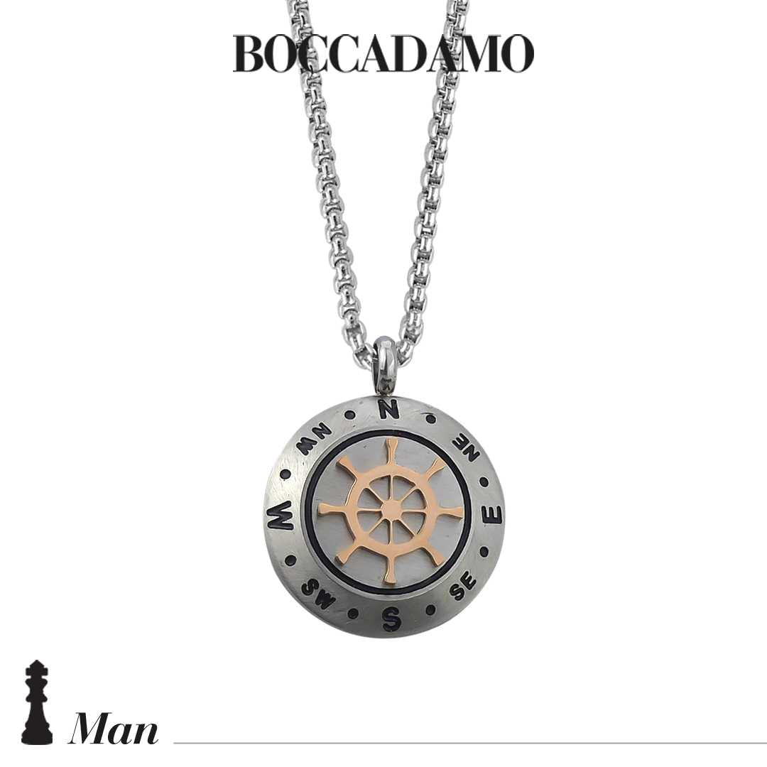 Collana Boccadamo con timone in PVD oro rosa