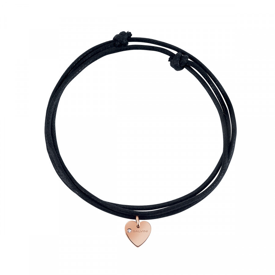 Collana Salvini Minimal pop cuore in oro rosa con diamante
