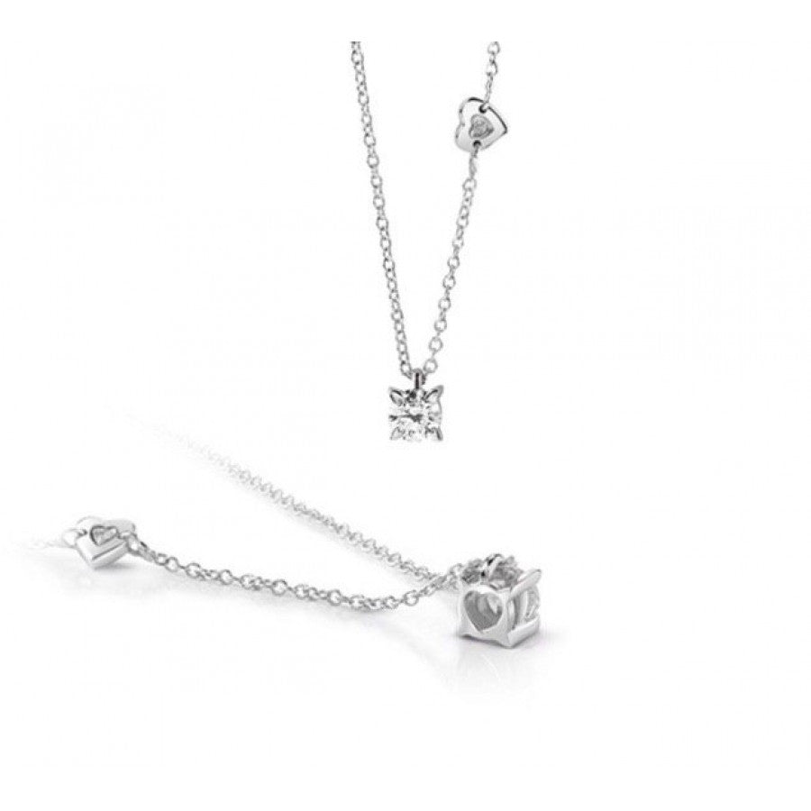 Collana Salvini Battito in oro bianco e oro rosa con diamante