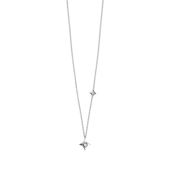 Collana Salvini Abbraccio solitario in oro bianco con diamante