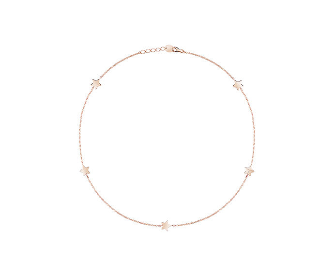 Collana Salvini I Segni 9 kt luna in oro rosa con diamante