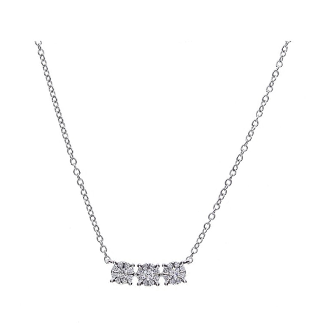Collana Salvini Daphne trilogi in oro bianco con diamanti