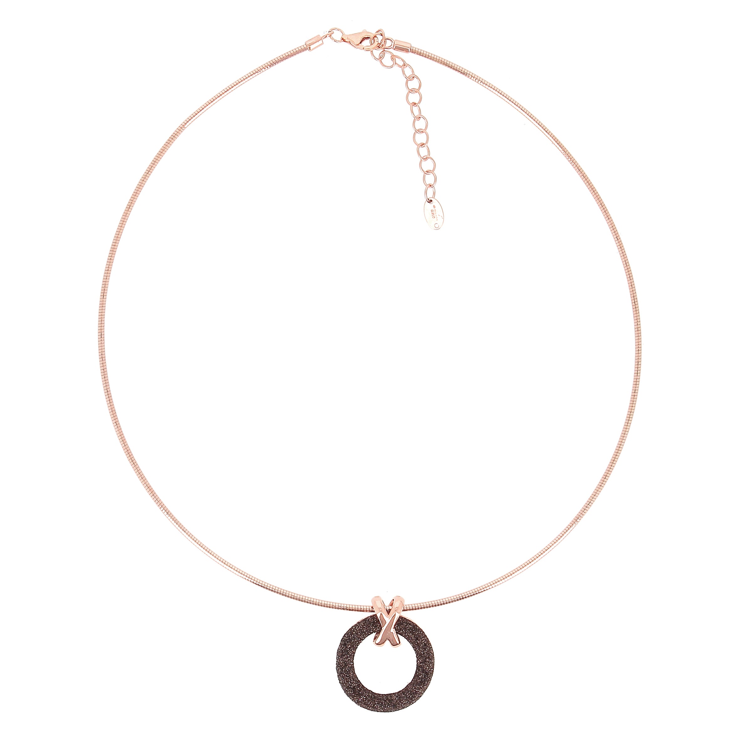 Collana Pesavento DNA Spring in argento laminato rosa