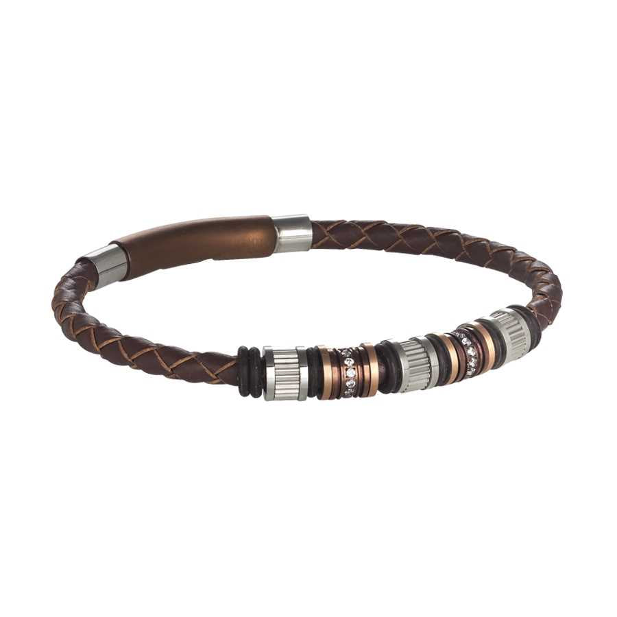 Bracciale Boccadamo in cuoio marrone