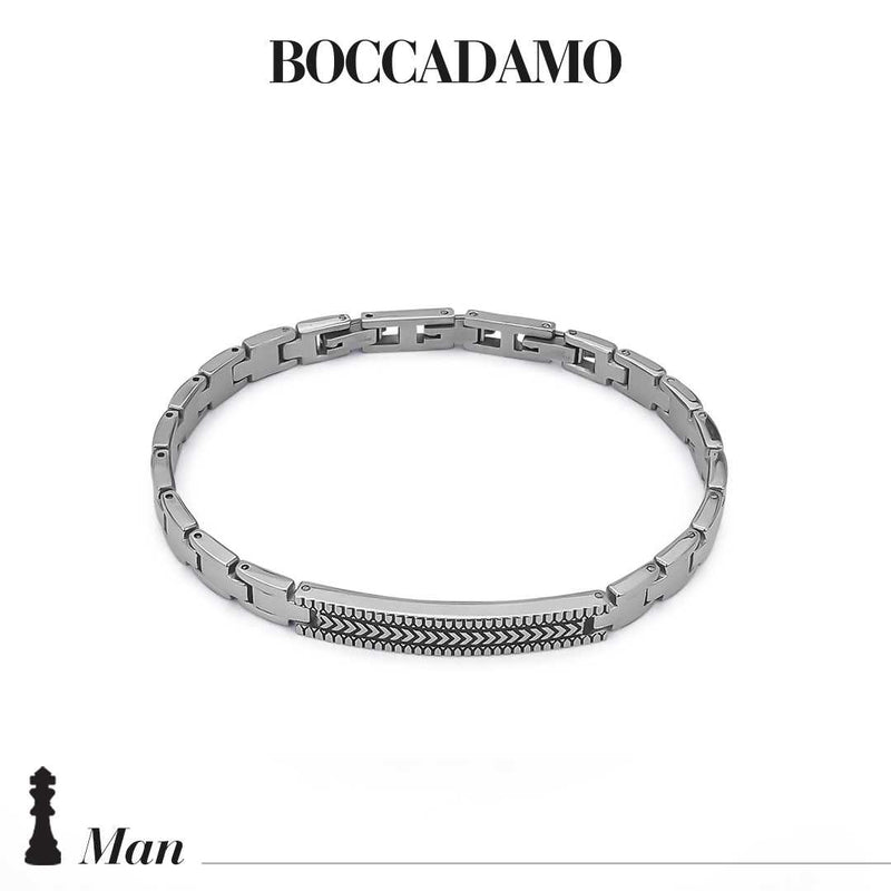 Bracciale Boccadamo in acciaio con piastra