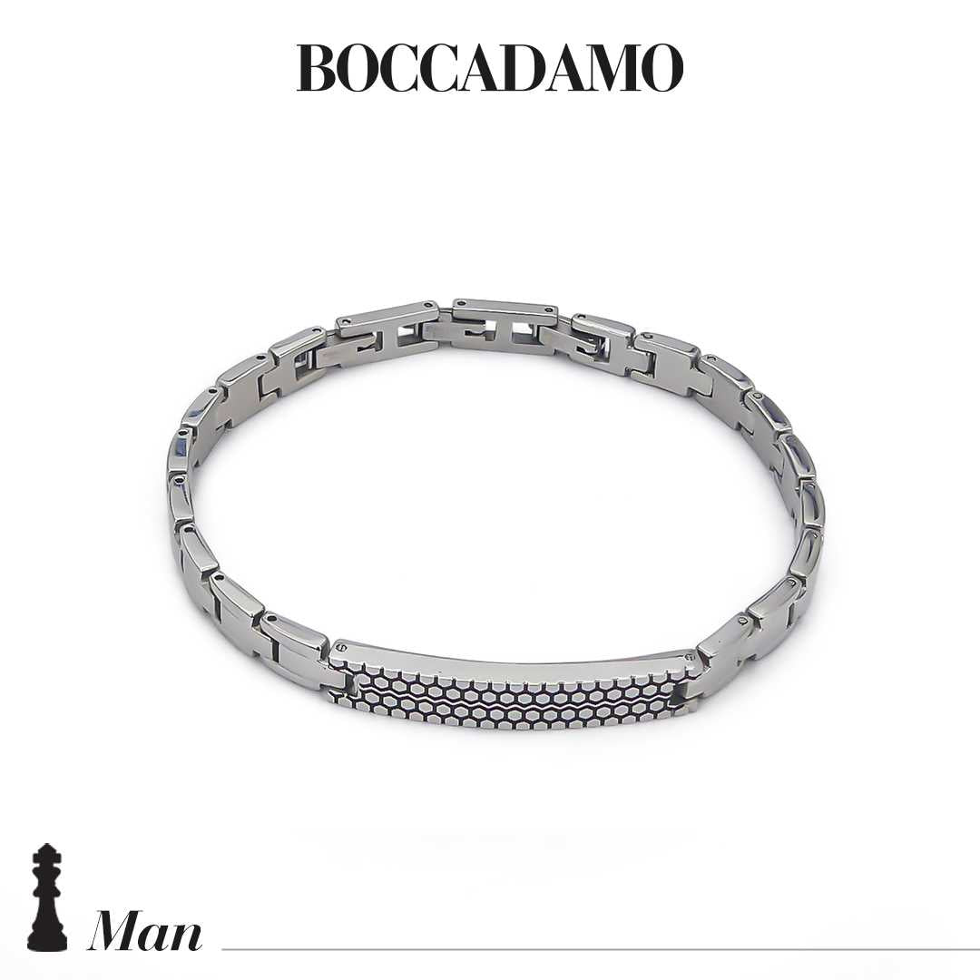 Bracciale Boccadamo in acciaio con piastra