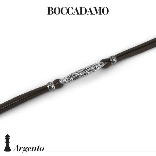 Bracciale Boccadamo in argento e pelle