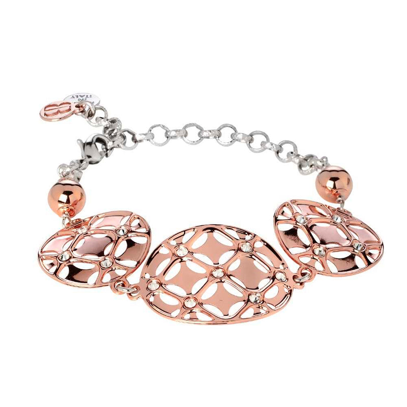 Bracciale Boccadamo in acciaio rose swarovski