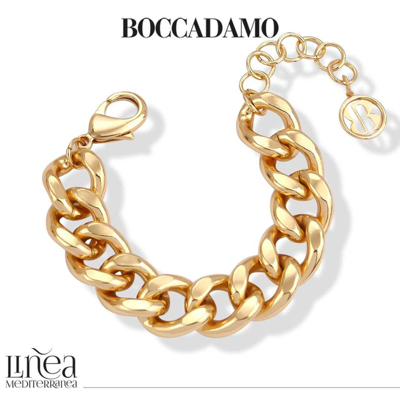 Bracciale Boccadamo in acciaio laminato giallo