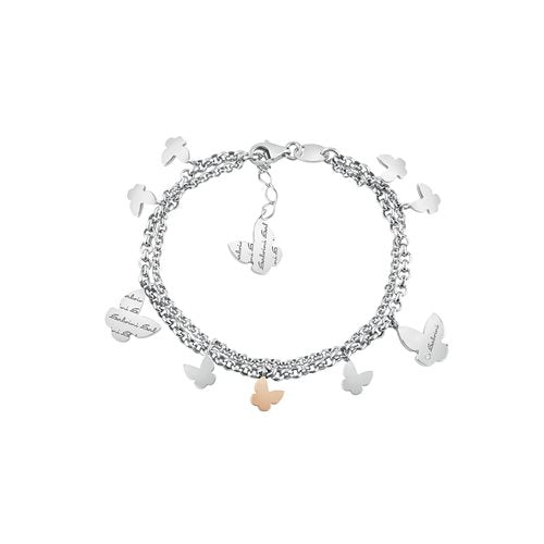 Bracciale Salvini Just in oro rosa e argento con diamante