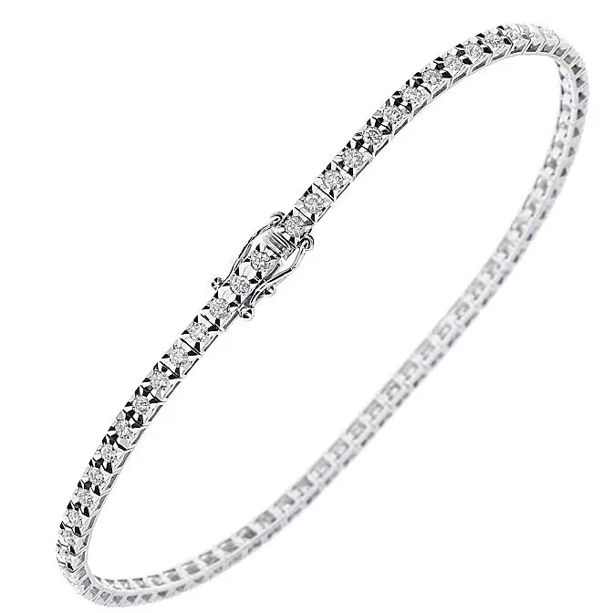 Bracciale Bliss Stella in oro bianco con diamanti