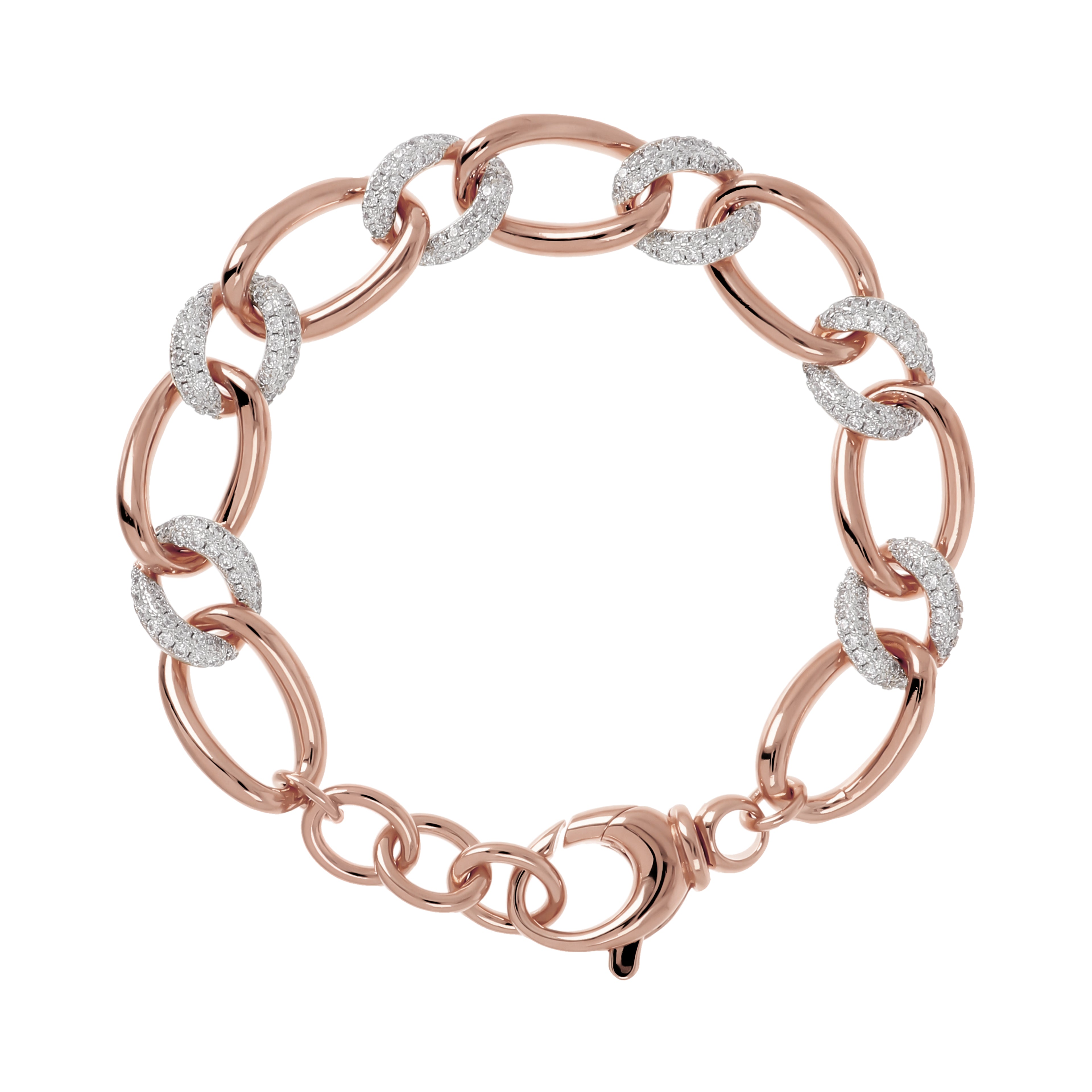 Bracciale Bronzallure in mettallo rosa e zirconi