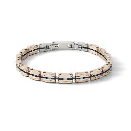 Bracciale Comete  Acciaio, trattamento PVD nero e rosa